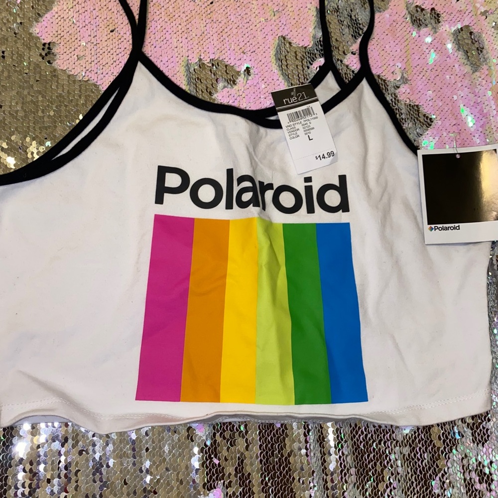 Polaroid crop top